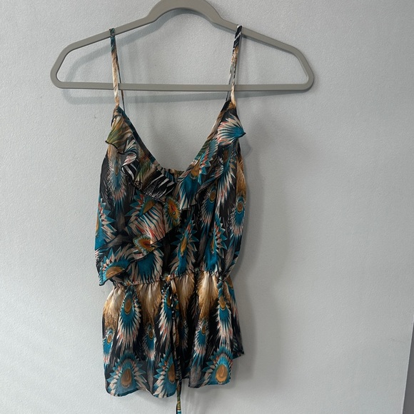 Cotton Express Printed Ruffle Romper - Picture 2 of 4